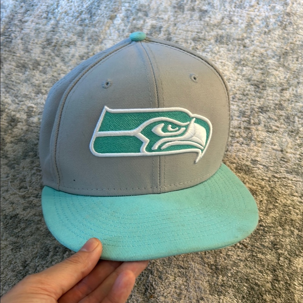Seattle Seahawks aqua & grey baseball hat
